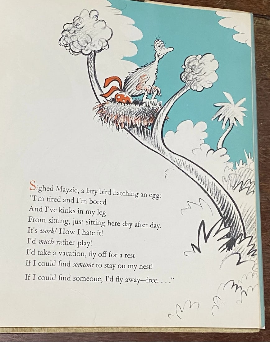 Horton Hatches the Egg 1940 First Ed Dr. Seuss First Ed HC/ DJ Near Fine/Good - 10