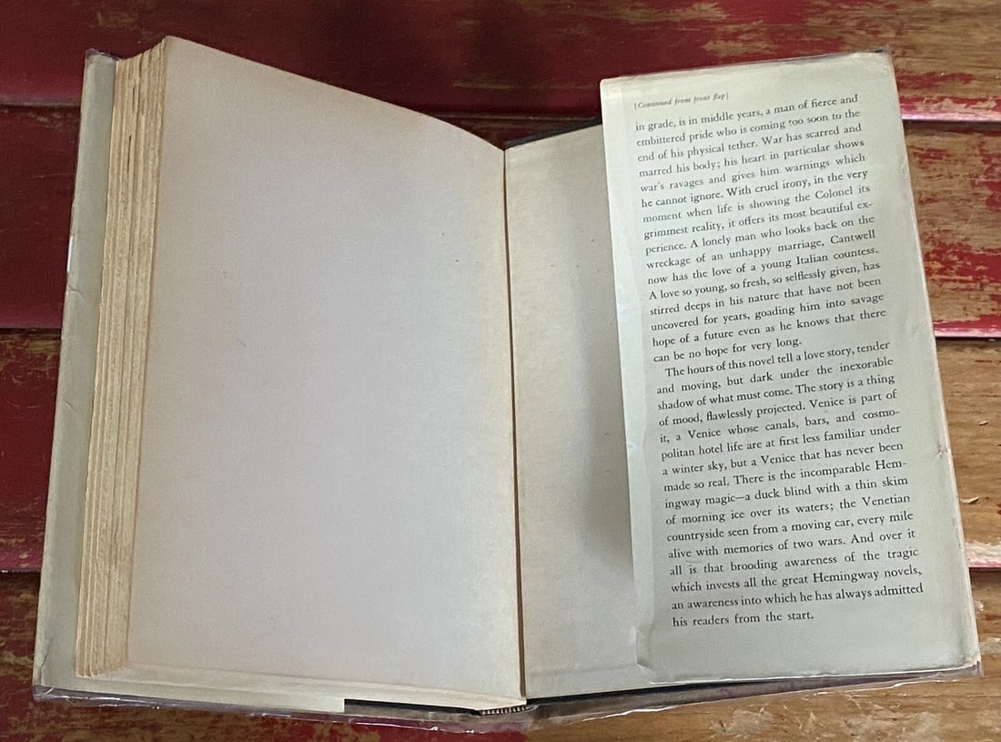 ERNEST HEMINGWAY ACROSS THE RIVER AND INTO THE TREES FIRST ED/Early Print HC/DJ - 12