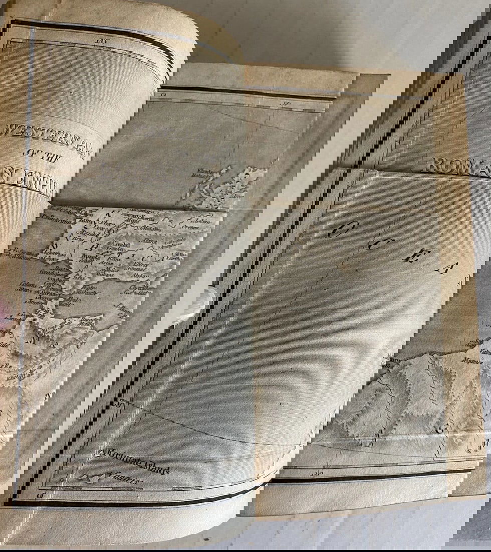 The Rise and Fall of the Roman Empire 9 of 12 Volumes 1815 Leather Maps Gibbon - 10