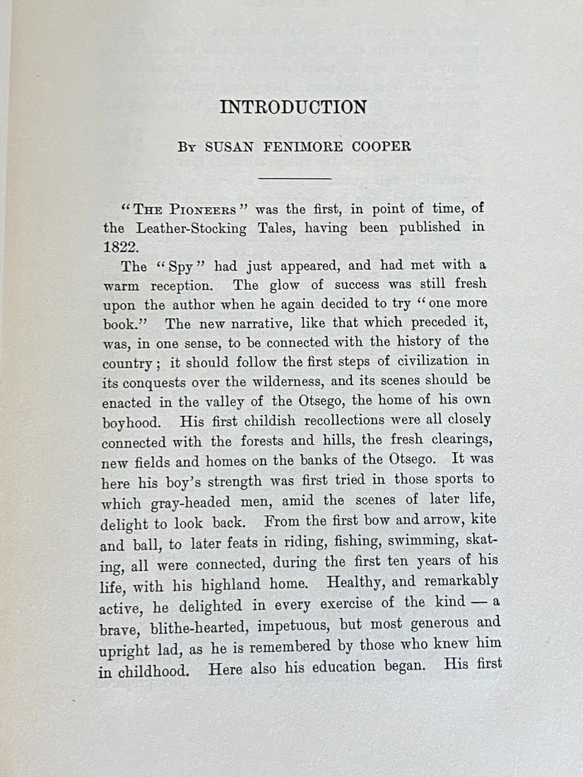 James Fenimore Cooper PIONEERS 1898 Leather Stocking Tales Fireside Ed. Antique - 14