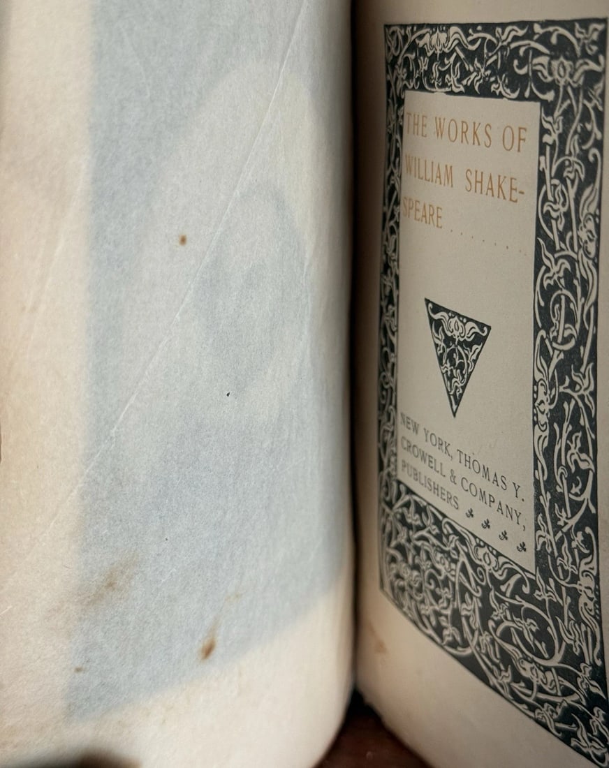 The Works Of William Shakespeare Thomas Y. Crowell NY No Date Antique - 3