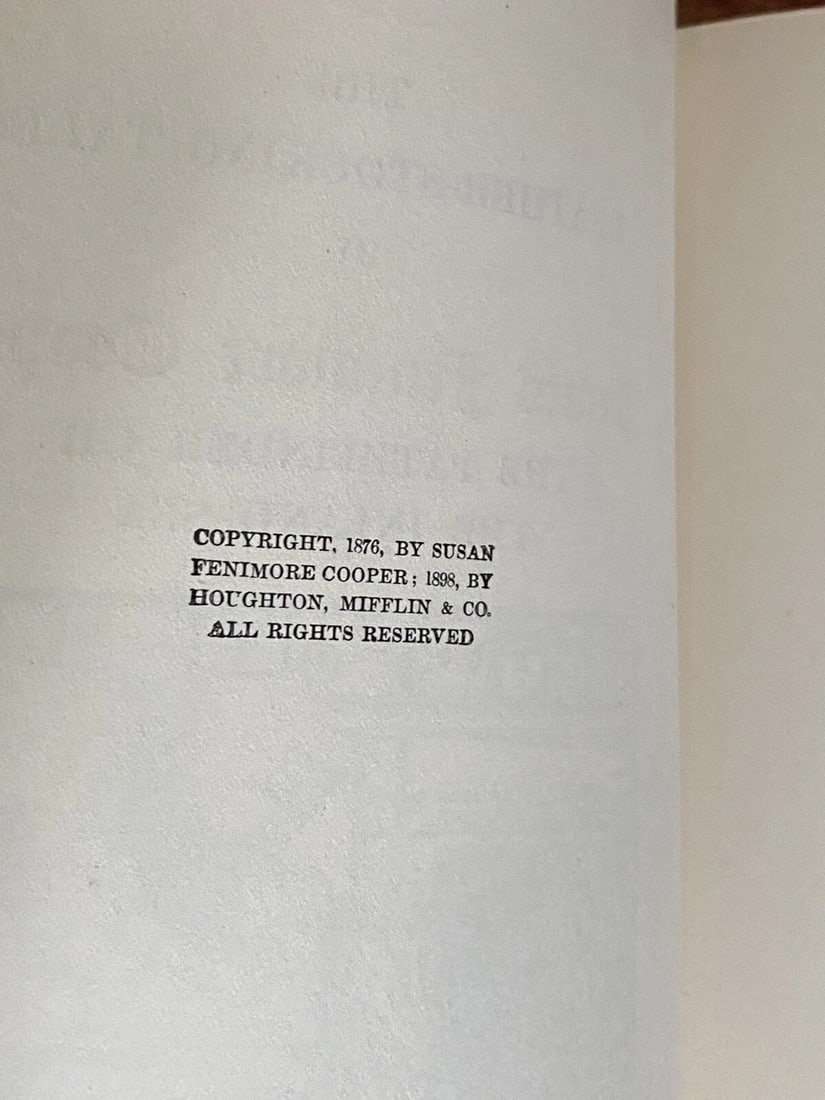 James Fenimore Cooper PATHFINDER 1898 Leather Stocking Tales Fireside Ed. VeryGd - 3