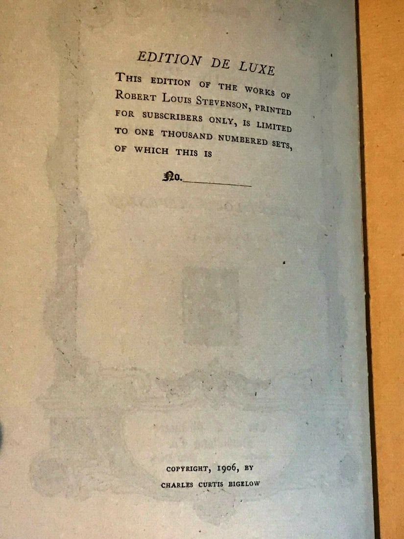 Robert L. Stevenson Across the Plains Vol.IX Ed.DeLuxe Subscribers 1906 Brainard - 3
