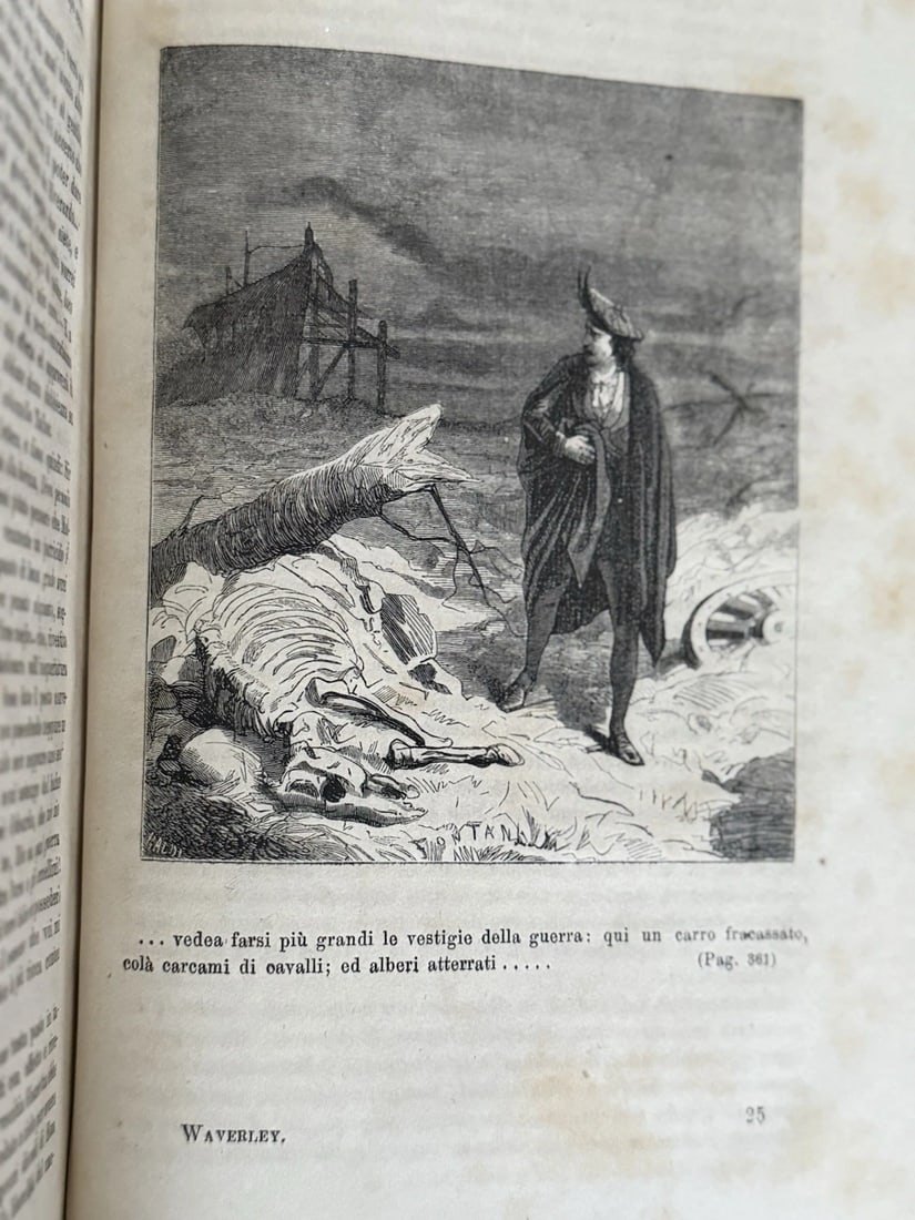 Sir Walter Scott Scene Dell Insurrezione Di Scozia 1874 Milano HC Illust HC/Lthr - 5