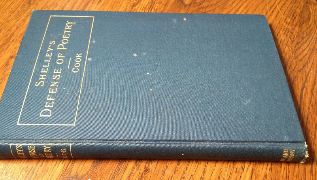 SHELLEY'S DEFENSE OF POETRY Ed. Albert S. Cook 1890 HC Ginn & Co. Antique - 3