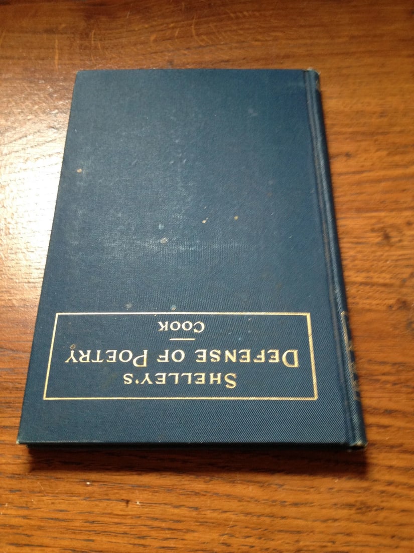 SHELLEY'S DEFENSE OF POETRY Ed. Albert S. Cook 1890 HC Ginn & Co. Antique - 6