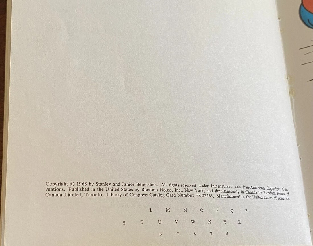 1968 Vtg Inside Outside Upside Down, Stan & Jan Berenstain Book Club 1st LM VG - 3