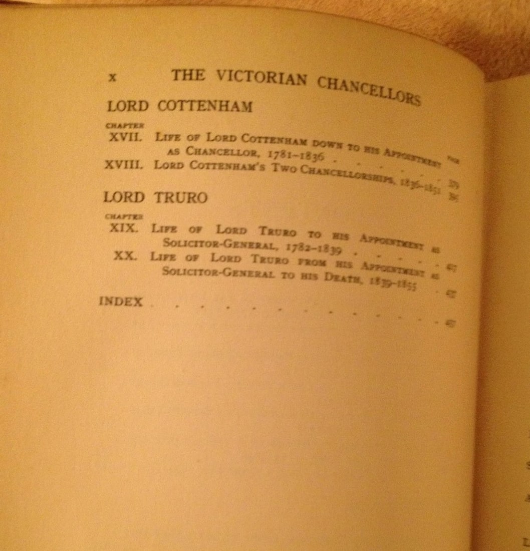 THE VICTORIAN CHANCELLORS VOL.I BY J.B. ATLAY 1906 HC Little,Brown&Co. RARE! - 12