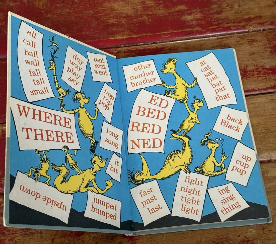 Hop on Pop Dr. Seuss 1963 Random House Book Club Edition HC Very Good Condition - 5