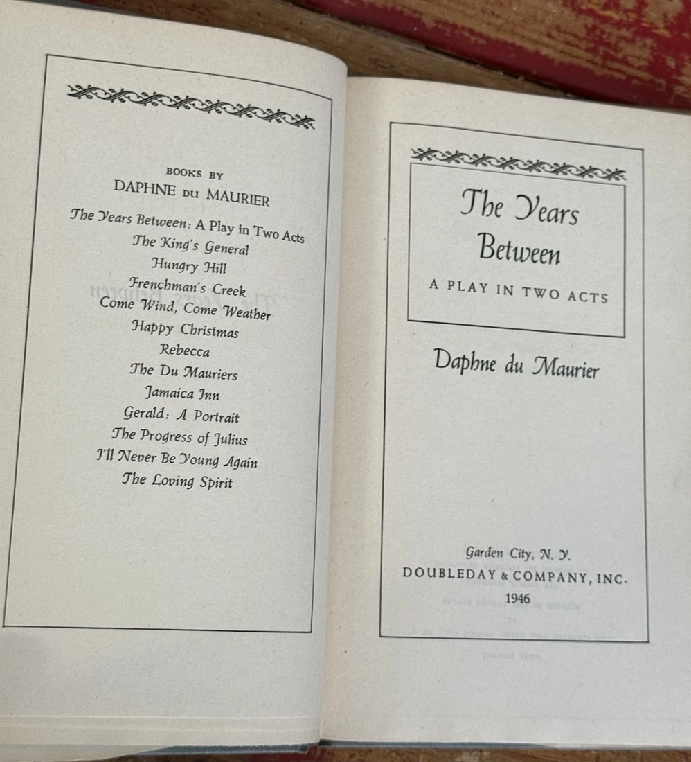 Daphne du Maurier The Years Between First US Edition in DJ Doubleday 1946 VGood - 4