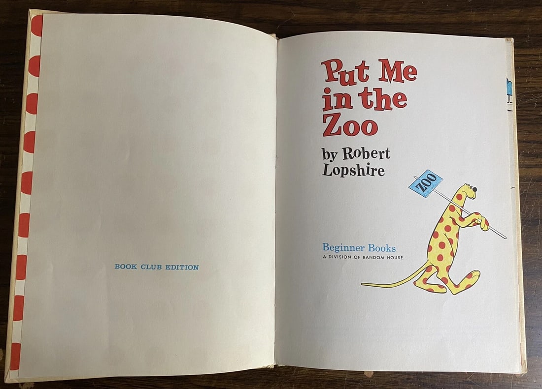 Beginner Books(R) Ser.: Put Me in the Zoo by Robert Lopshire (1960, Hardcover) - 4