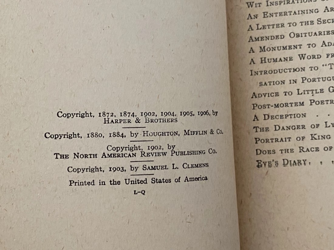 Mark Twain HC Authors Unified Ed Vol. XXIV The $30,000 Bequest Harper 1903 - 4