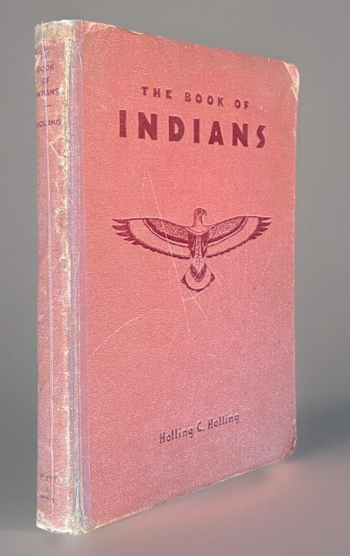 The Book Of Indians Holling C Holling Red Hardcover 1935 Illustrated Platt&Munk - 4