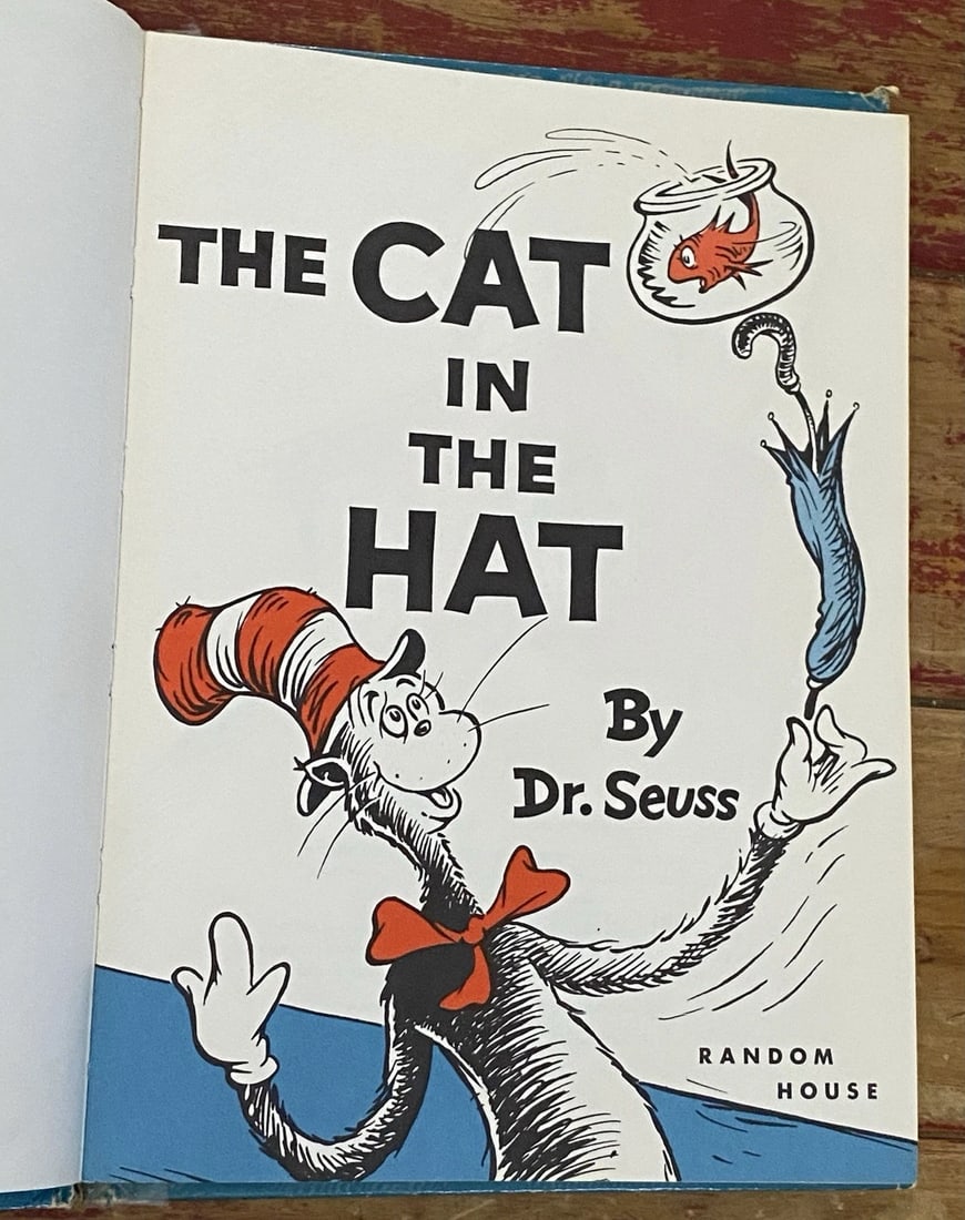 The Cat In The Hat Dr. Seuss 1957 First Edition Early Print NOT BC Random House - 2