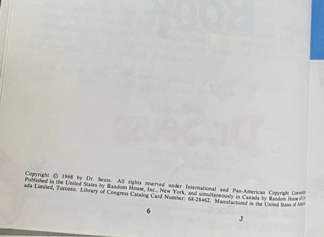 THE FOOT BOOK Dr. Seuss Grolier 1stEd Message Reprint 1993 HC No Writing RARE - 4