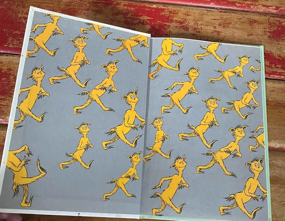 THE FOOT BOOK Dr. Seuss Grolier 1stEd Message Reprint 1993 HC No Writing RARE - 6