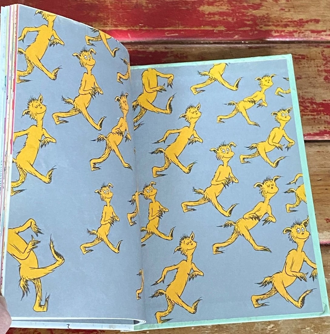 THE FOOT BOOK Dr. Seuss Grolier 1stEd Message Reprint 1993 HC No Writing RARE - 9