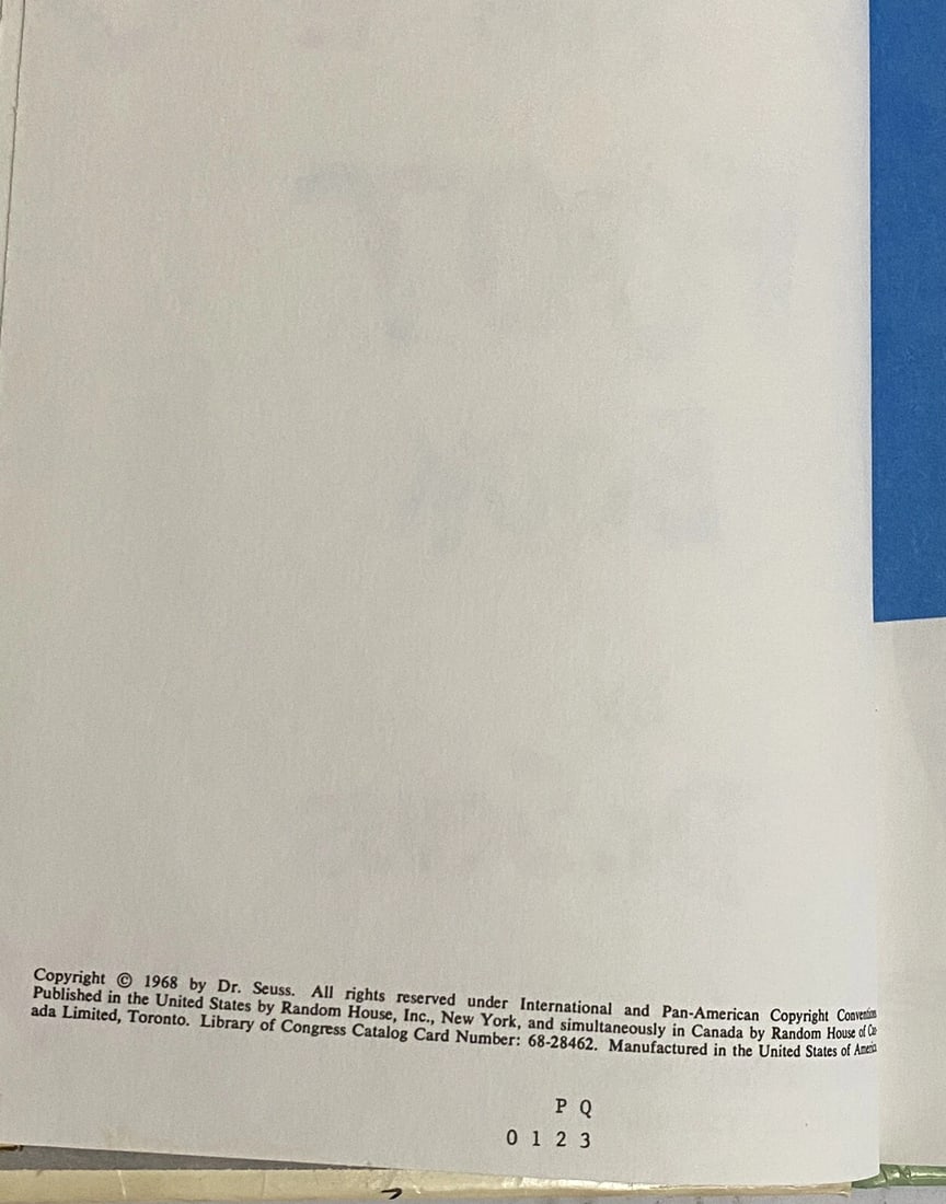 THE FOOT BOOK DR. SEUSS 1968 Grolier BClub 1ST EDITION 1ST PRINT Like NEW Cond. - 2