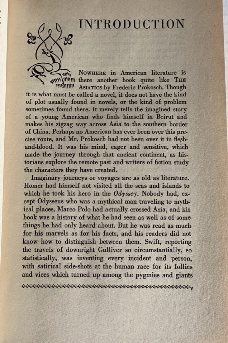 Frederic Prokosch THE ASIATICS A Novel VG HC/DJ 1941 Readers Club VG /G - 11