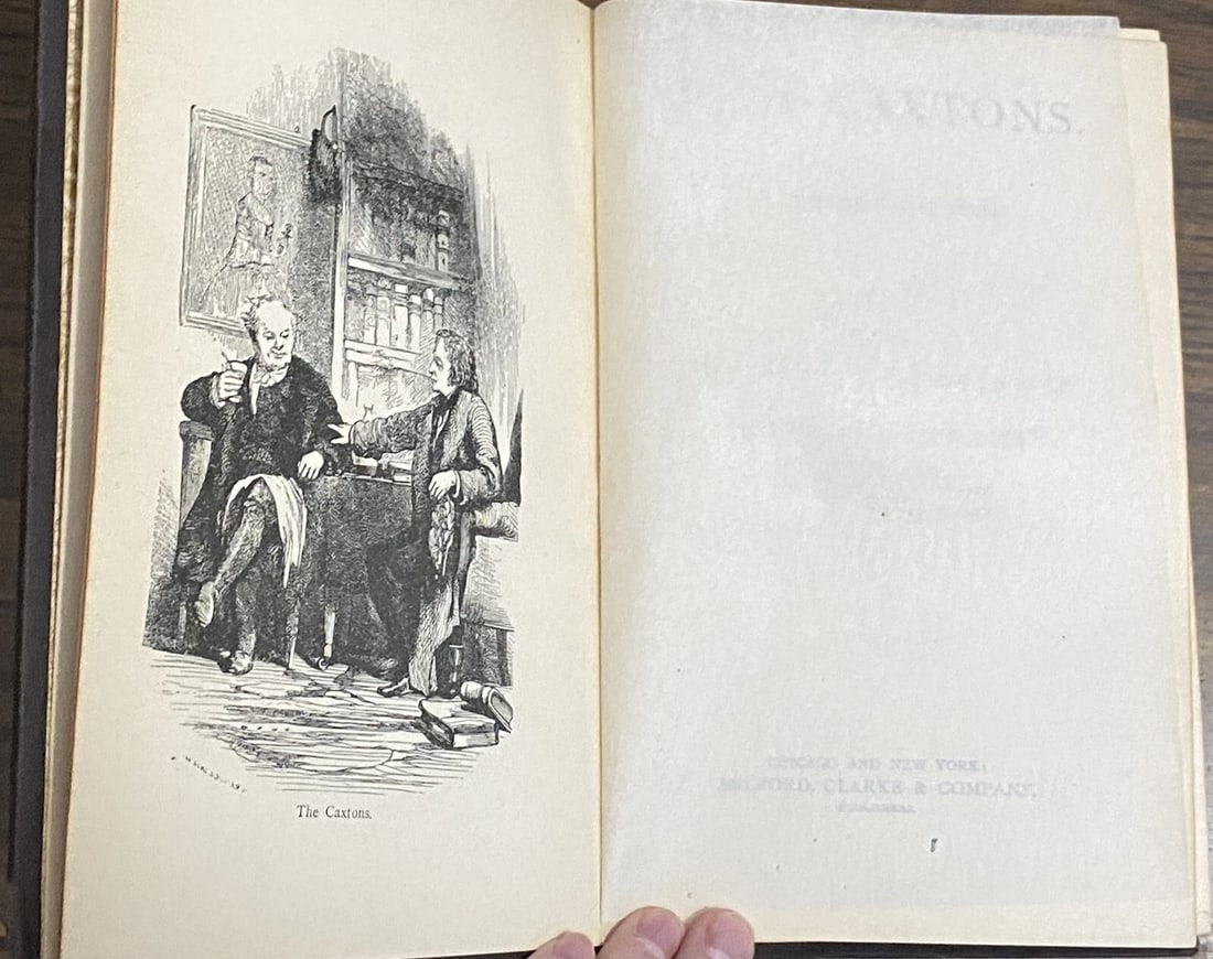 Bulwer Lytton's Works The Caxtons And Leila Belford Clarke 1st Edition 1848 HC - 5