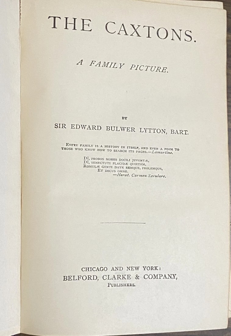 Bulwer Lytton's Works The Caxtons And Leila Belford Clarke 1st Edition 1848 HC - 6