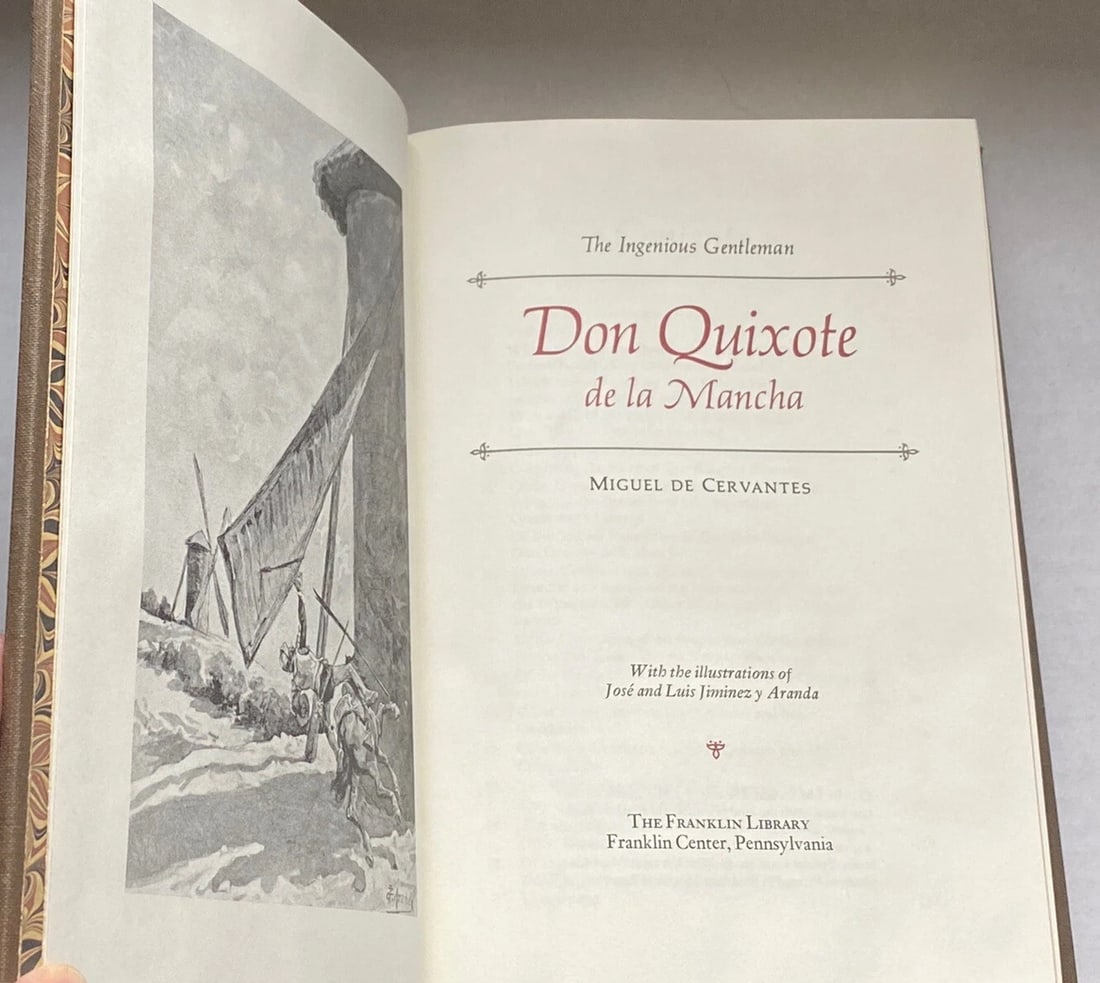Don Quixote De La Mancha-Cervantes 1979 The Franklin Library Leather New (Other) - 3