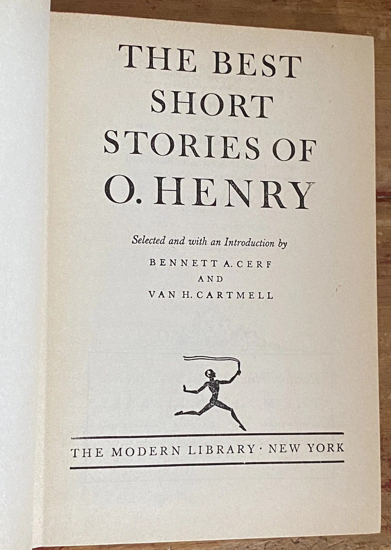 THE BEST SHORT STORIES OF O. HENRY Modern Library Edition 1945 HC/DJ V Good - 2