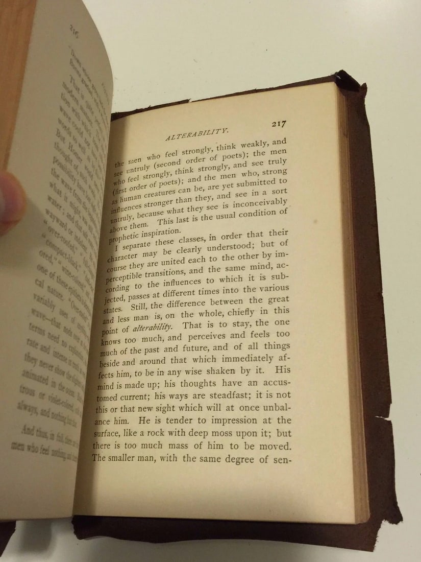 TRUE AND BEAUTIFUL By John Ruskin Leatherbound 1886 MM Caldwell NY RARE! - 10