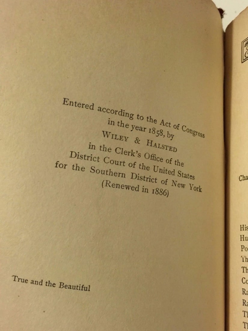 TRUE AND BEAUTIFUL By John Ruskin Leatherbound 1886 MM Caldwell NY RARE! - 5