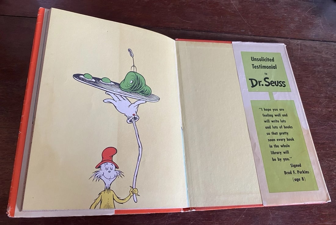 Dr Seuss GREEN EGGS AND HAM 1960 First Edition 2nd Printing Very Good In Good DJ - 11