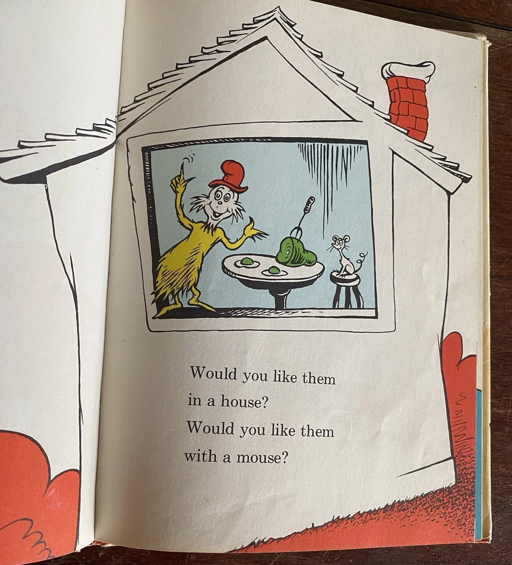 Dr Seuss GREEN EGGS AND HAM 1960 First Edition 2nd Printing Very Good In Good DJ - 14