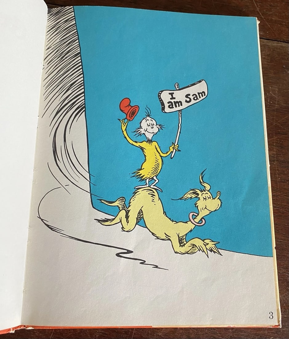 Dr Seuss GREEN EGGS AND HAM 1960 First Edition 2nd Printing Very Good In Good DJ - 15
