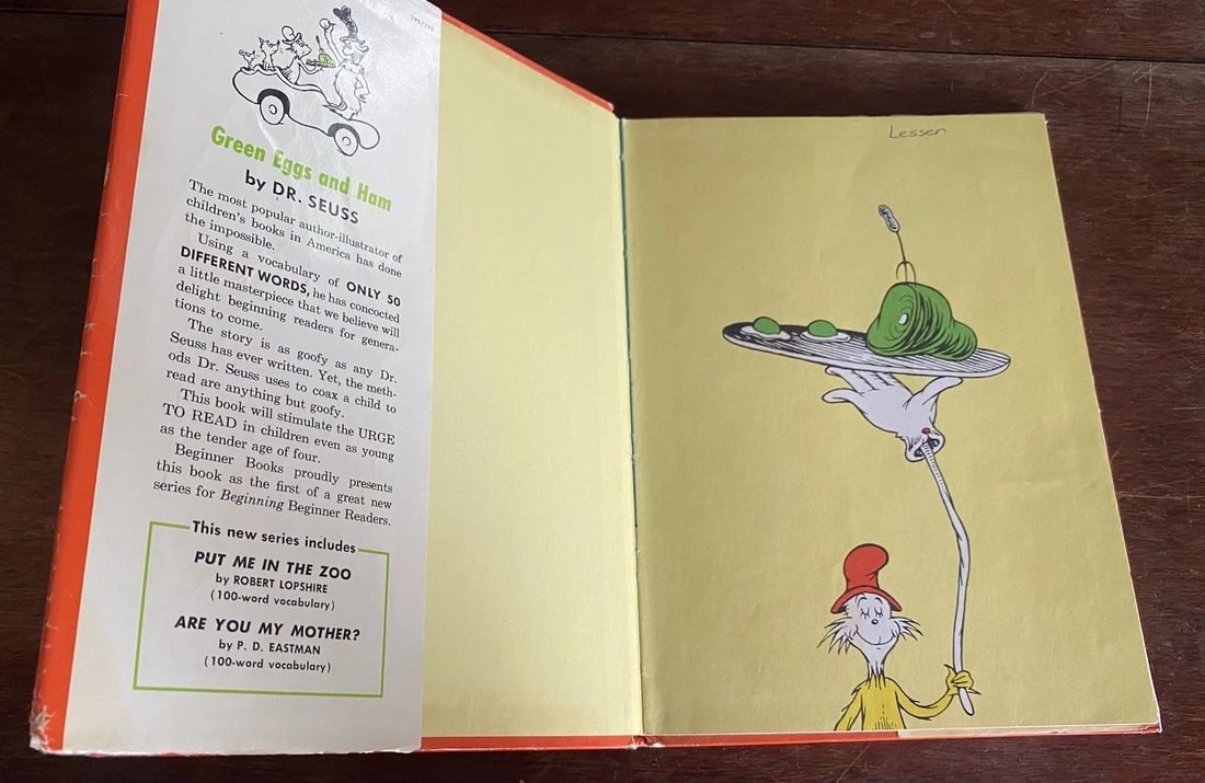 Dr Seuss GREEN EGGS AND HAM 1960 First Edition 2nd Printing Very Good In Good DJ - 4
