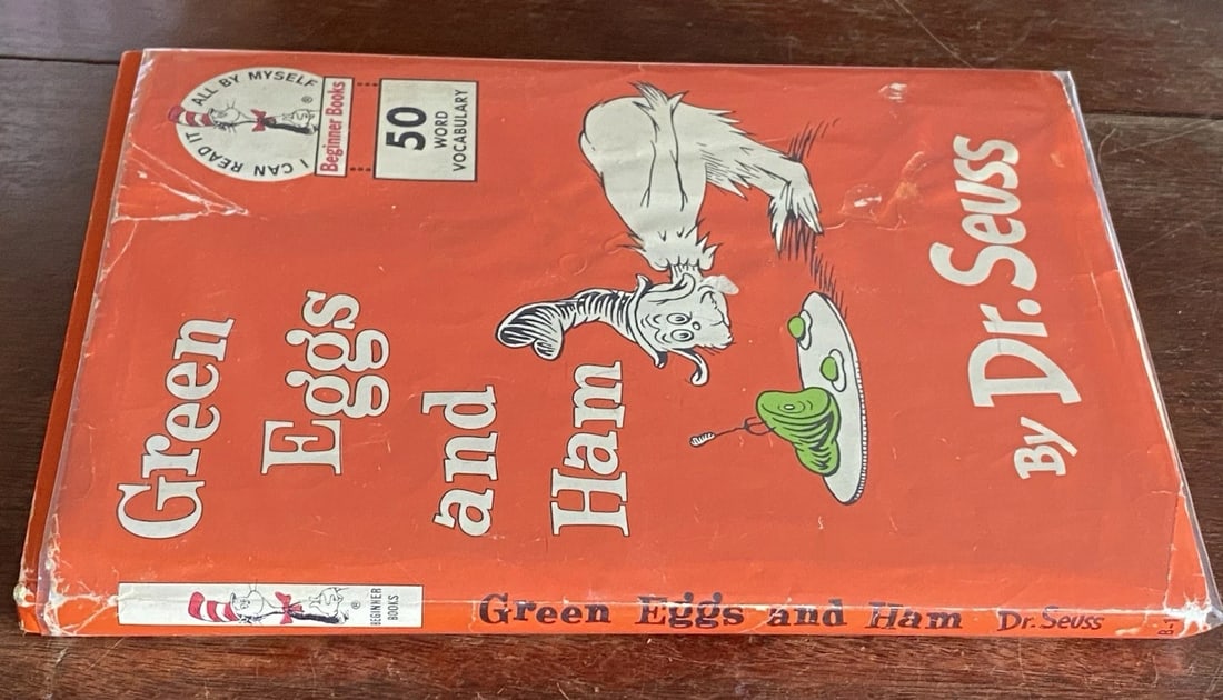 Dr Seuss GREEN EGGS AND HAM 1960 First Edition 2nd Printing Very Good In Good DJ - 7