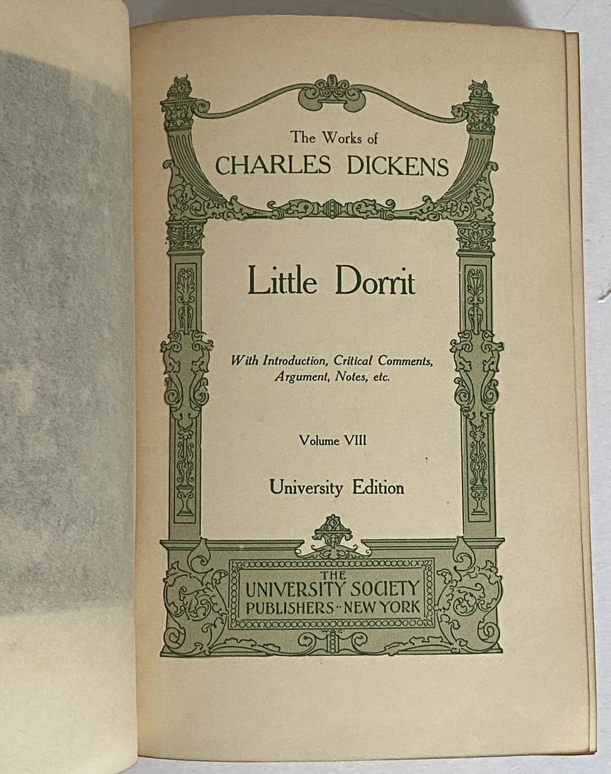 Little Dorrit Charles Dickens University Society Vol. VIII HC Illustrated HC VG - 6