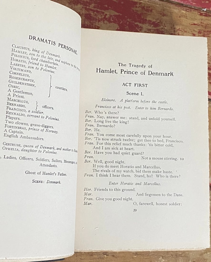 Shakespeare’s Works Elgin Ed. Deluxe Vol.XIX 1901 #360 Hamlet,ComedyOfErrors Ill - 12