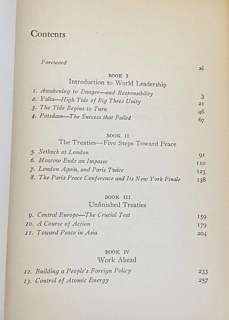 Speaking Frankly James F Byrnes 1947 1st Edition Illustrated Hardcover Harper - 10
