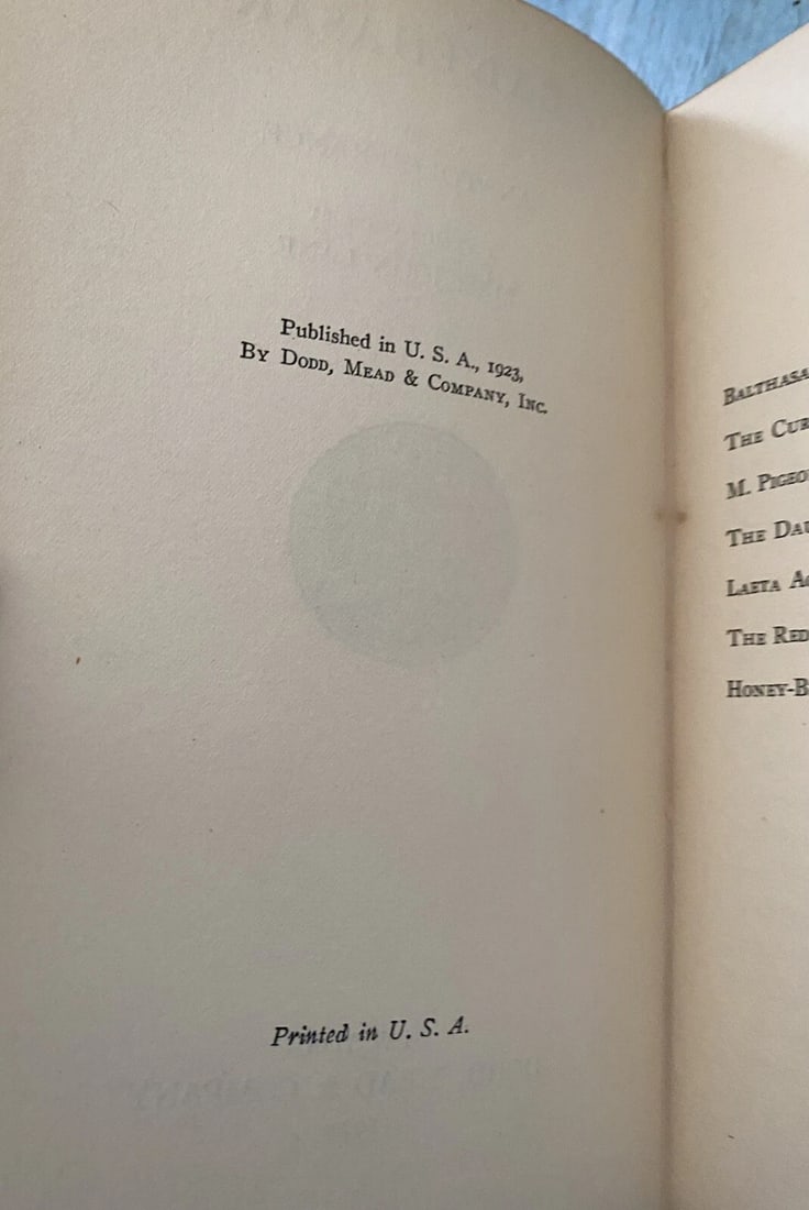 Antique Book Balthasar by Anatole France Blue Leather 1924 Dodd Mead & Co. RARE - 6