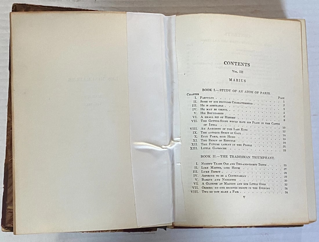 Victor Hugo Les Miserable Books III & IV University Society Illust. 1800’s Rare! - 3