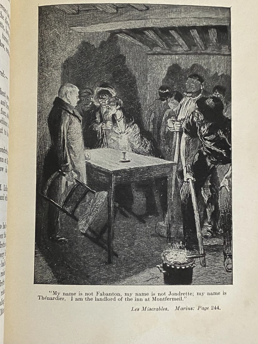 Victor Hugo Les Miserable Books III & IV University Society Illust. 1800’s Rare! - 6