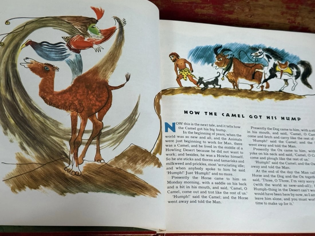 JUST SO STORIES RUDYARD KIPLING HC 1952 Doubleday Illustrated 1st Thus - 13