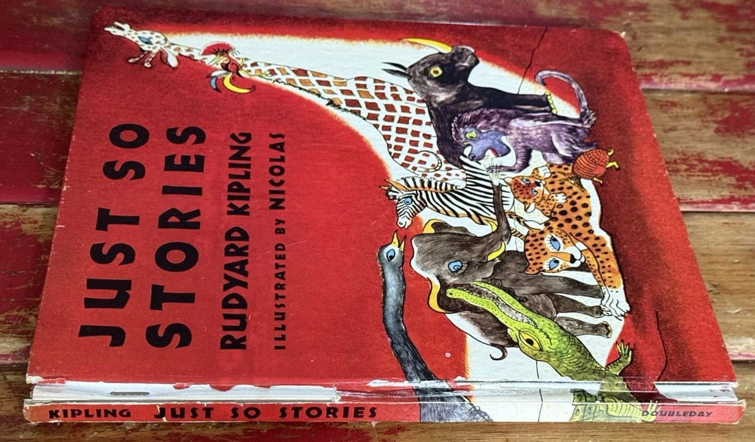 JUST SO STORIES RUDYARD KIPLING HC 1952 Doubleday Illustrated 1st Thus - 6