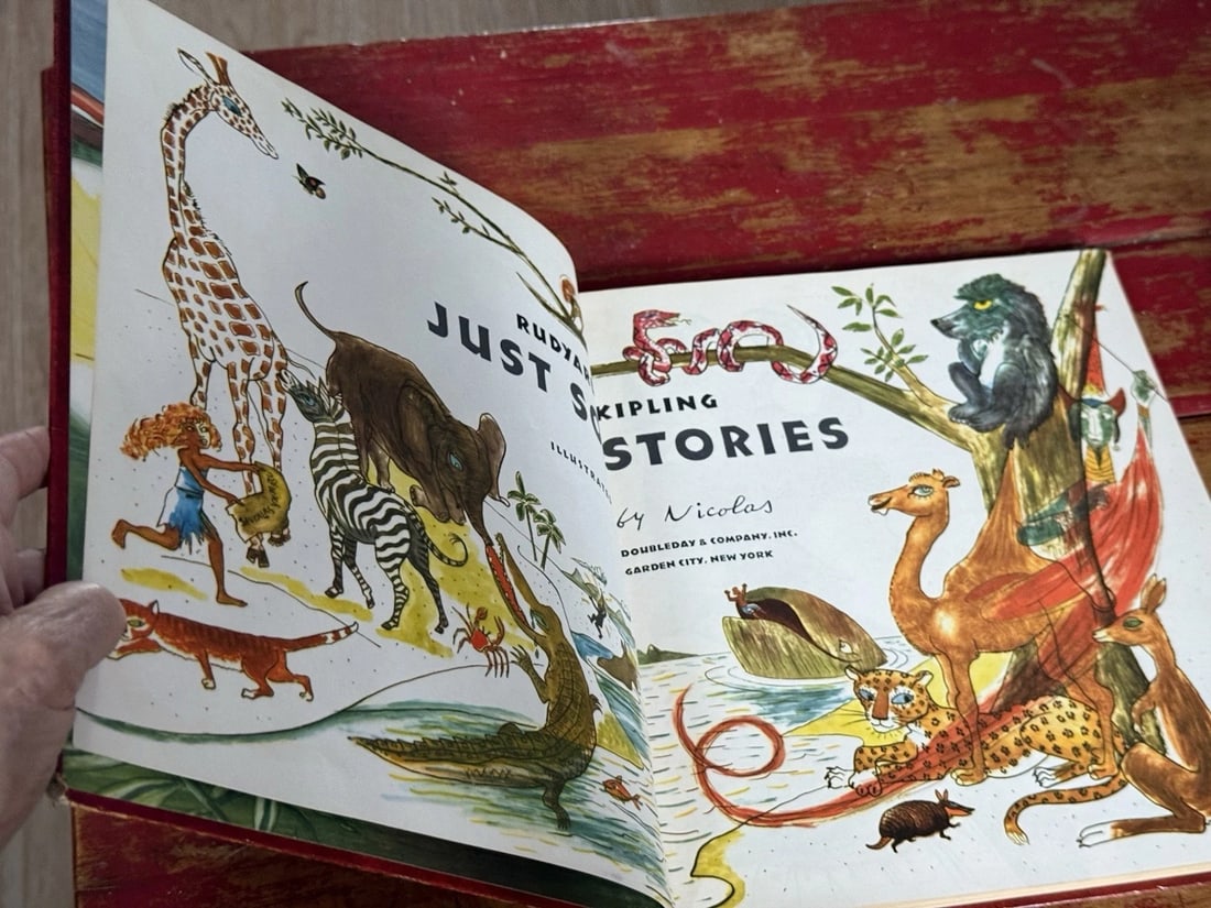 JUST SO STORIES RUDYARD KIPLING HC 1952 Doubleday Illustrated 1st Thus - 9
