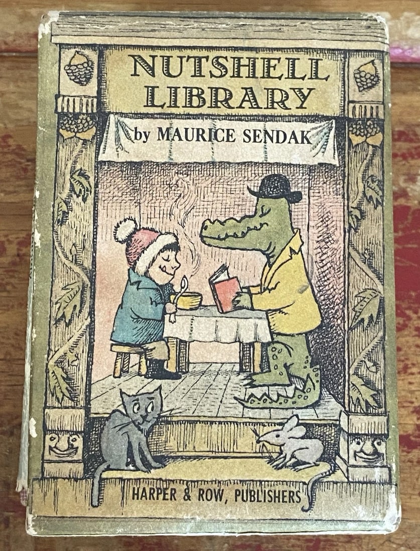 VTG 1st Ed. Nutshell Library Maurice Sendak 1962- 4 Mini Books in Slipcase w/DJ - 2