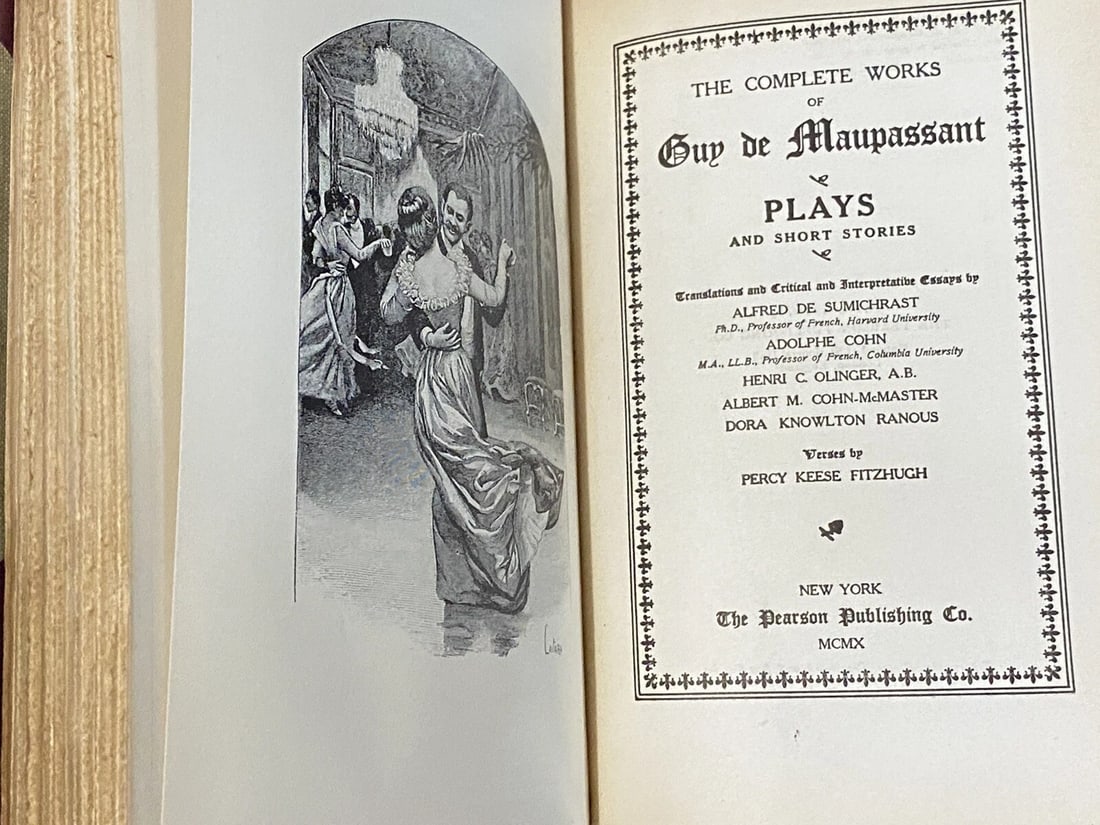 Guy De Maupassant Mont-Oriol, Plays #173/1,000 Ltd. Ed.1910 Pearson Illustrated - 6