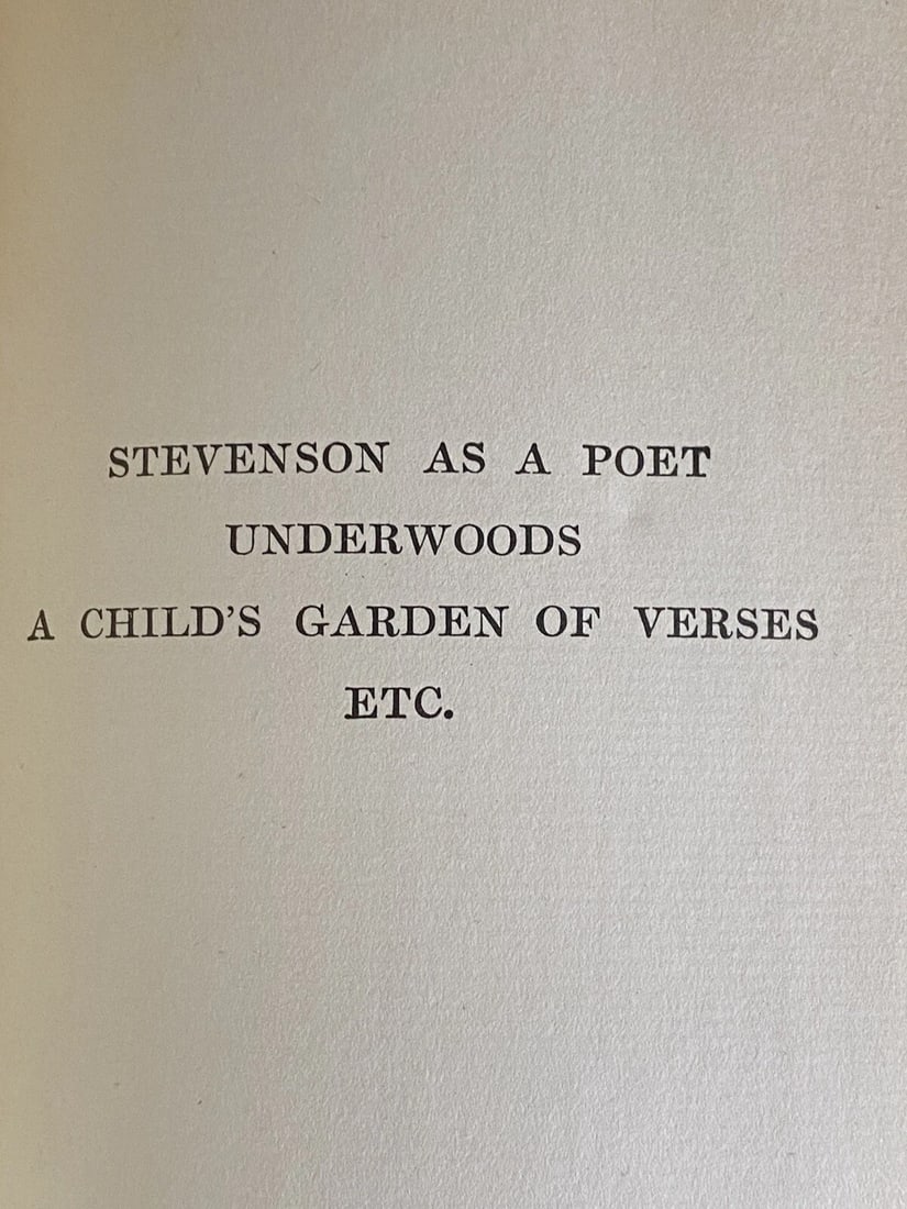 Robert L. Stevenson DeLuxe Ltd.Ed. Poems,Ballads, Plays Vol.VIII 1906 CTBrainard - 10