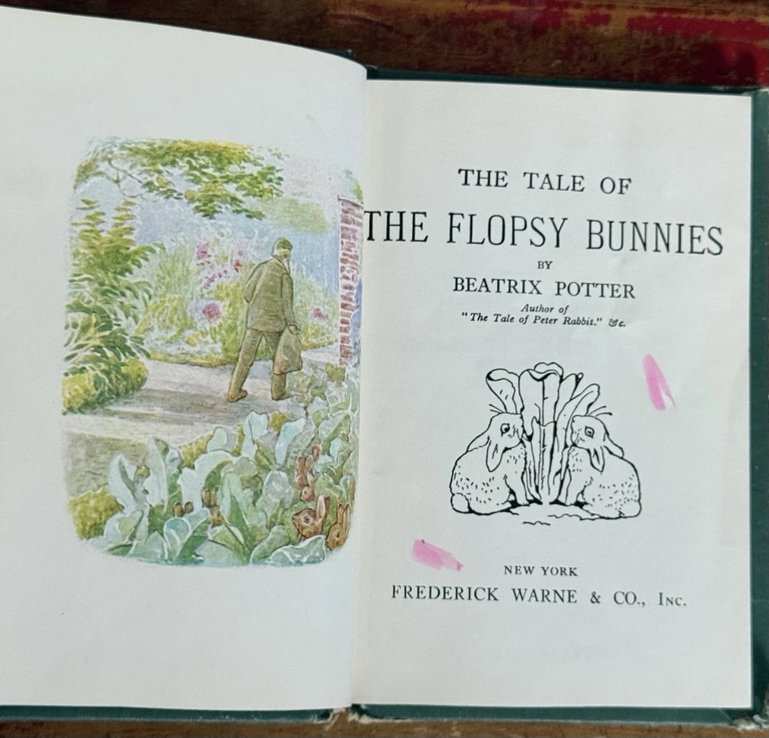 The Tale of the Flopsy Bunnies BEATRIX POTTER HC 1937 2nd Printing - 3