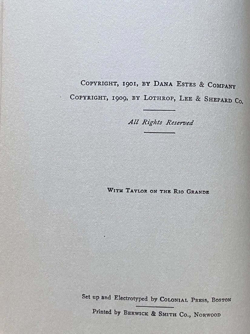 With Taylor On The Rio Grande Edward Stratemeyer 1909 Mexican War Series Illustr - 4