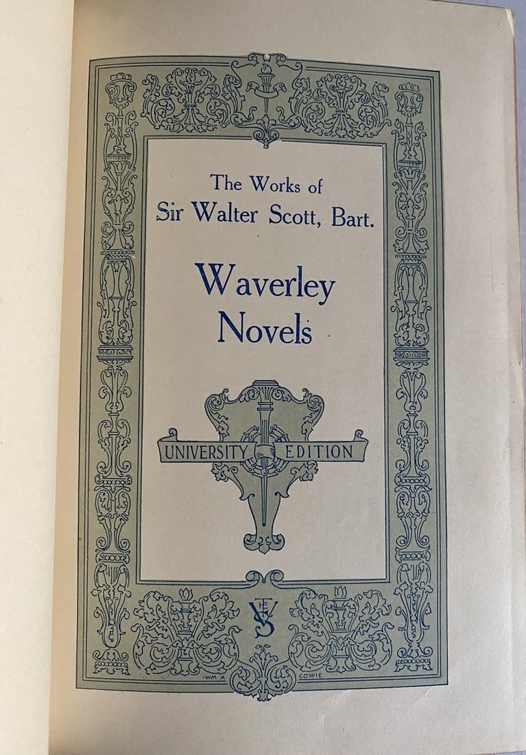 The Works Of Sir Walter Scott WaverleyNovels Waverley; GuyManning Vol. IAntique - 2