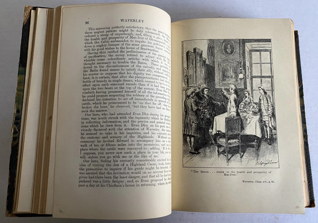The Works Of Sir Walter Scott WaverleyNovels Waverley; GuyManning Vol. IAntique - 9